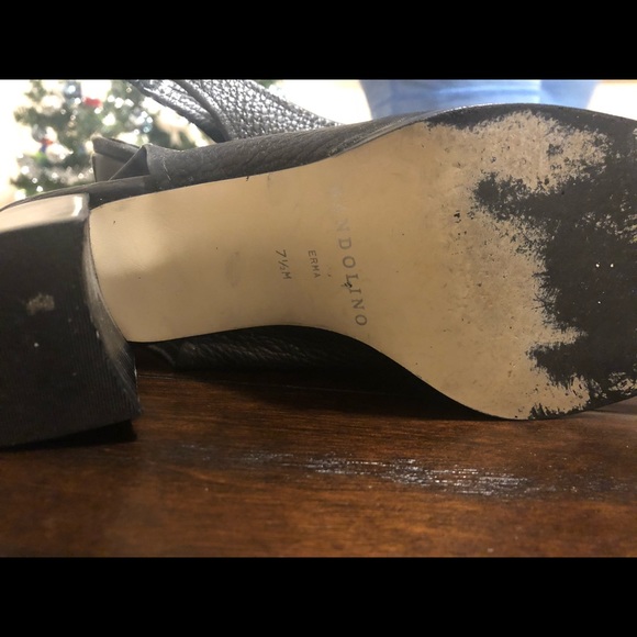 Sold Bandolino Black Ankle Strapped Mule - Picture 5 of 5